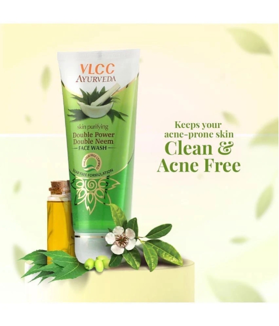 VLCC Ayurveda Skin Purifying Double Power Double Neem Face Wash, 100 ml (Pack of 2)