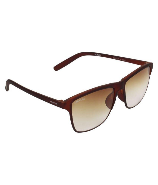 Creature - Brown Square Sunglasses ( Pack of 1 ) - Medium