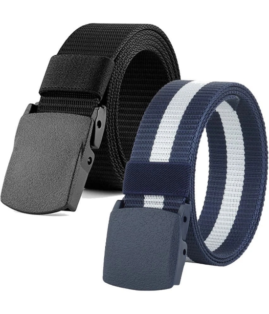 Loopa Multi Nylon Casual Belt Pack of 2 - None