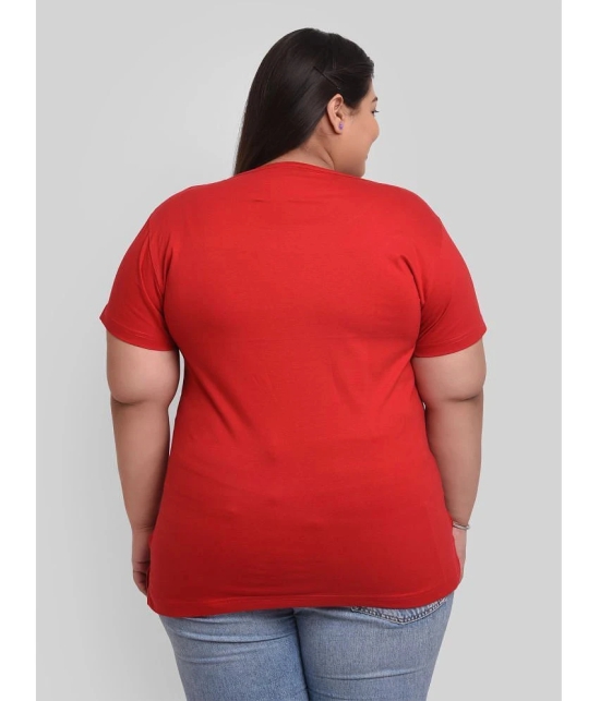 Neo Garments - Red Cotton Regular Fit Womens T-Shirt ( Pack of 1 ) - 6XL