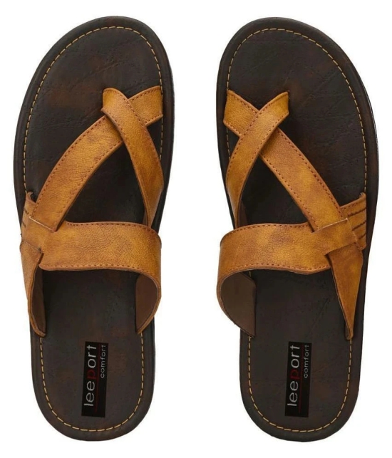 Leeport Tan Flip Flops - 9