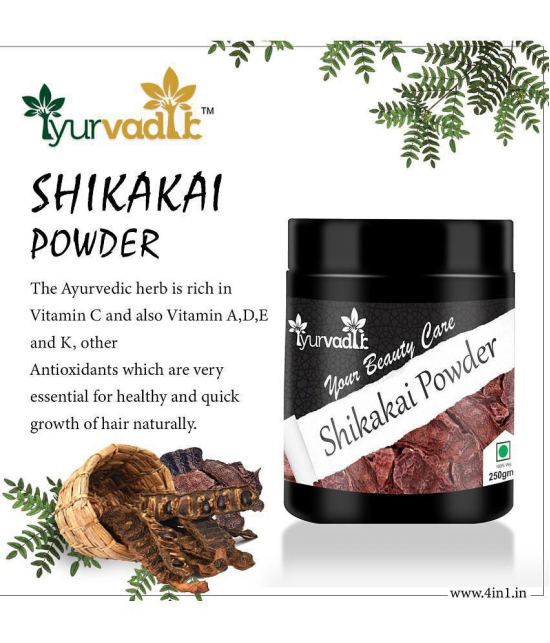 iYURVADIK 100% Organic Shikakai Powder Hair Scalp Treatment 250 g