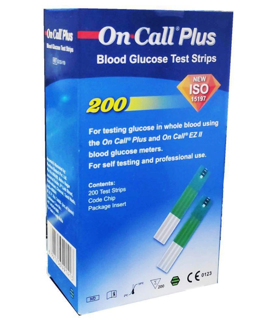 ON CALL PLUS Blood Glucose Sugar Test Strips -200 Strips Expiry Feb 2024