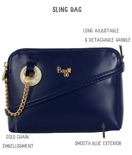 Baggit Blue PU Sling Bag - Blue