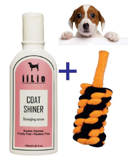 Dog Coat Shiner  With Rope Corn Toys