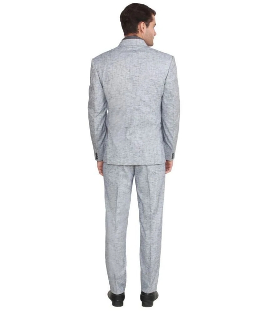 Hangup Grey Solid Formal 2 Piece Suits - 38