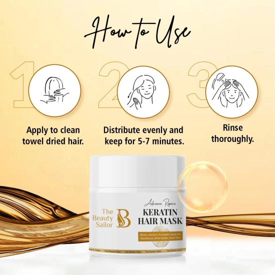 Keratin Hair Mask for Strong, Shiny & Healthy Hair - 100gm