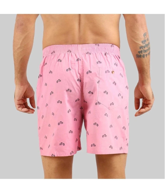 Pink Cotton Mens Boxer- ( Pack of 1 ) - None