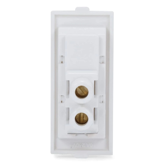 CONA 14011 Platinum Bell Push Modular Switch 10A White with Blue LED Indicator, Single |Door Bell|Electric Switches|ISI Marked Bell Switch for Home, Office, Shop,etc