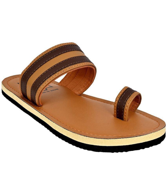 GRASS WALK - Brown Men's Leather Slipper - None