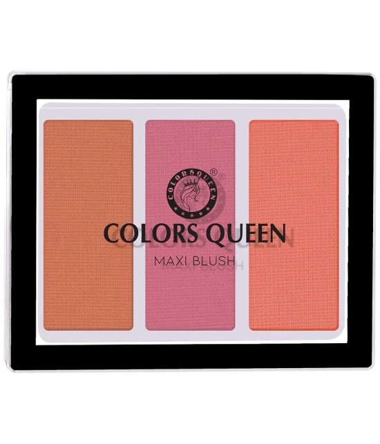 Colors Queen Multicolor Maxi Blush 3 Shades Loose Powder Blush Rose 15g g