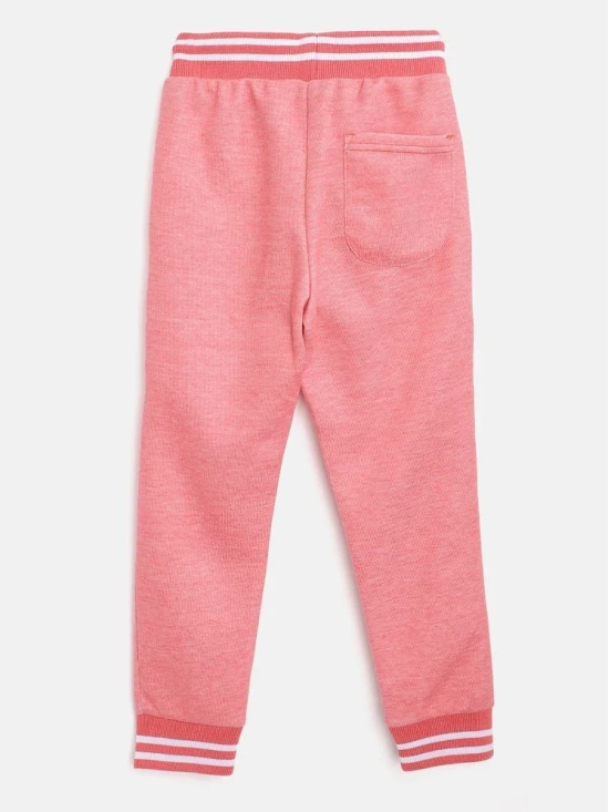 Alcis Girls Coral Pink Solid Joggers - None