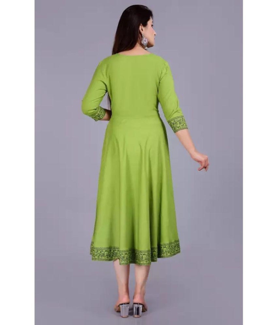 SIPET - Mint Green Rayon Womens Anarkali Kurti ( Pack of 1 ) - None