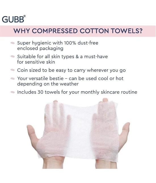 Gubb Compressed Sheet Mask Tablet Tissue Papers For Face Facial Wipes Wet Wipes ( 30 Pcs ) Pack of 30