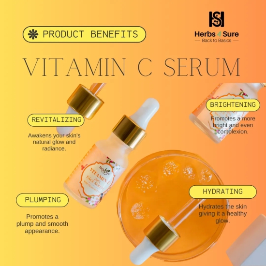 VITAMIN C- Anti Aging Skin Tightening- FACIAL SERUM with B3 and D5