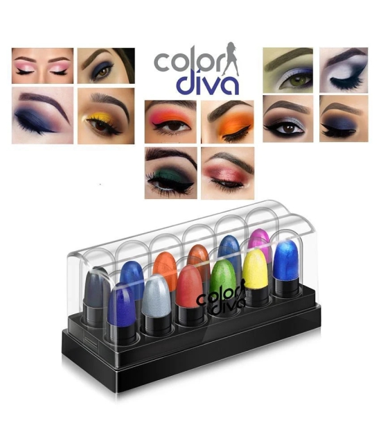 Color Diva Capsule Eyeshadow, Multi Color Shade-104, 1.5g Each (Pack of 12)