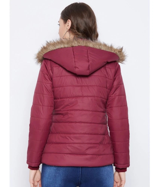 9TY3REE - Polyester Maroon Parka Jackets Pack of 1 - None