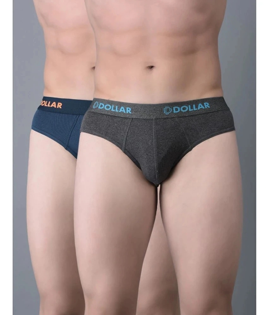 Pack of 2 Dollar Bigboss Assorted Solid Cotton Blend Men Brief - None