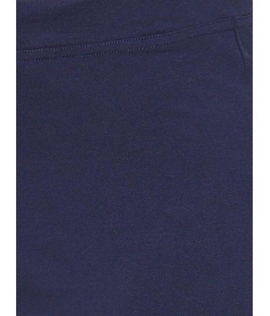 Vami - Navy Cotton Blend Women's Nightwear Pajamas ( Pack of 1 ) - None