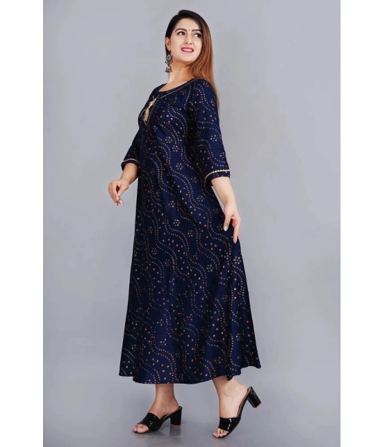 SIPET - Blue Rayon Womens Anarkali Kurti ( Pack of 1 ) - None