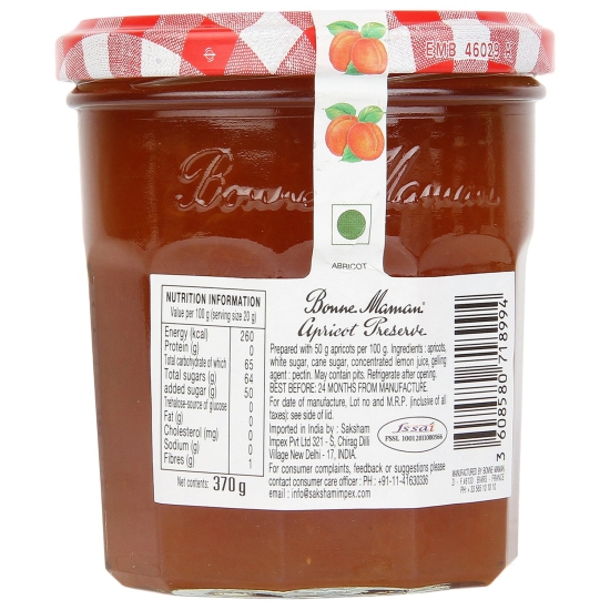 Bonne Maman Preserve Apricot, 370 Gm