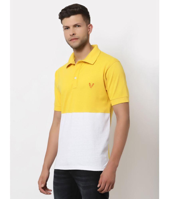 Uzarus - Yellow Cotton Blend Regular Fit Mens Polo T Shirt ( Pack of 1 ) - None