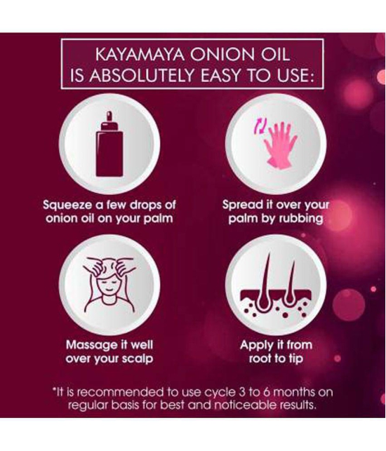 Kayamaya Onion Hair Oil+ Shampoo+Conditioner 700 ml Pack of 3