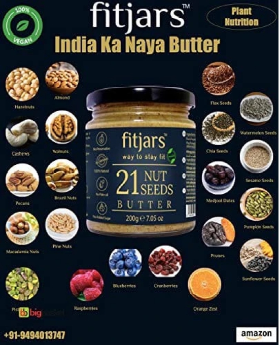 FITJARS 21 Nuts and Seeds Butter, 200 G