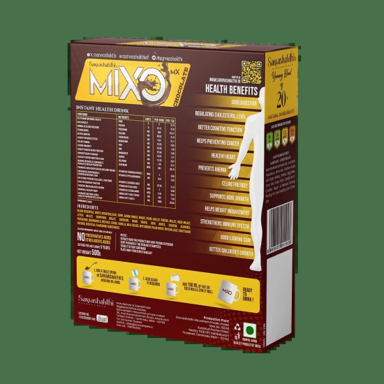 Mixo Mx Instant Millet Drink Chocolate 200g Millets, Nuts, Cereals - Clay Pot Processed - No Refined Sugar