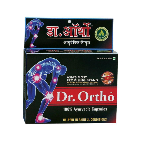 Dr Ortho Ayurvedic Capsules For Joints Pain 30Caps (Pack of 3)