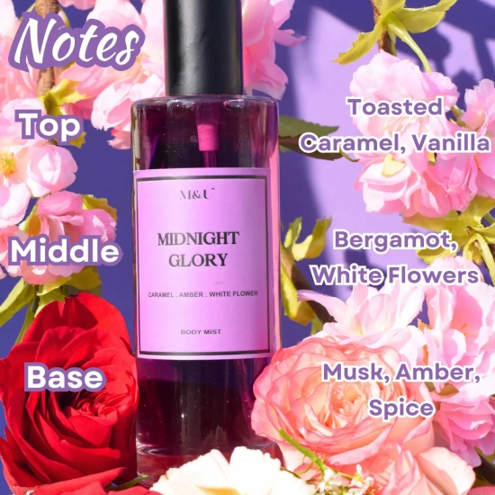 Midnight Glory Toasted Caramel & Vanilla Body Mist-100ml