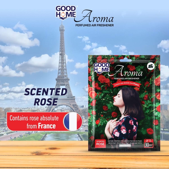 Good Home Aroma Perfumed Air Freshener- Scented Rose, 10g