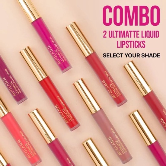 Combo of 2 Ultimatte long lasting liquid Lipstick