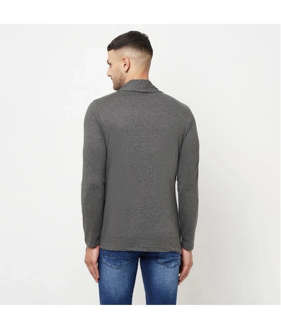 Glito - Charcoal Cotton Blend Mens Cardigan Sweater ( Pack of 1 ) - None