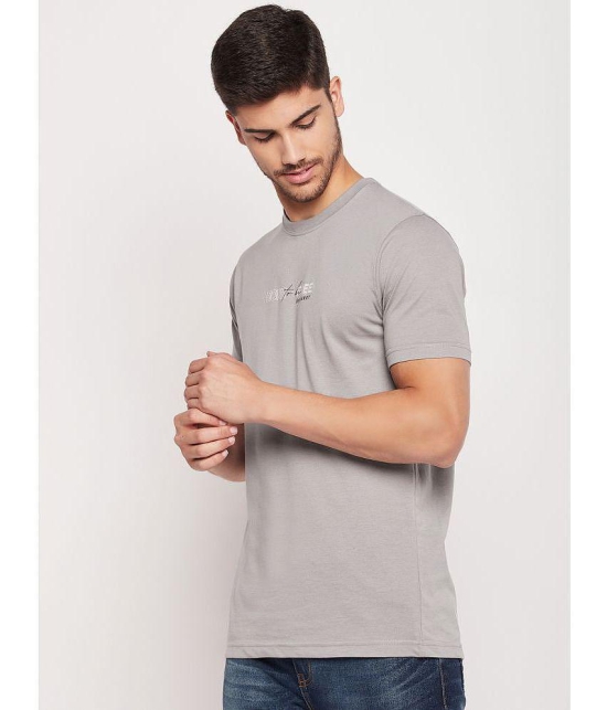 UNIBERRY - Grey Cotton Blend Regular Fit Mens T-Shirt ( Pack of 1 ) - None