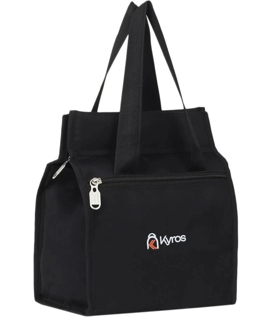 Kyros Black Polyester Lunch Bag Pack of 2 - Black