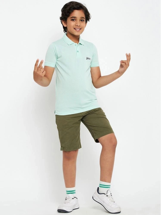 UNIBERRY - Mint Green Cotton Blend Boys Polo T-Shirt ( Pack of 1 ) - None