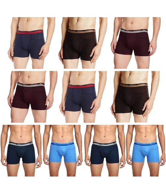 Rupa Jon Multicolor Cotton Mens Trunks ( Pack of 10 ) - None