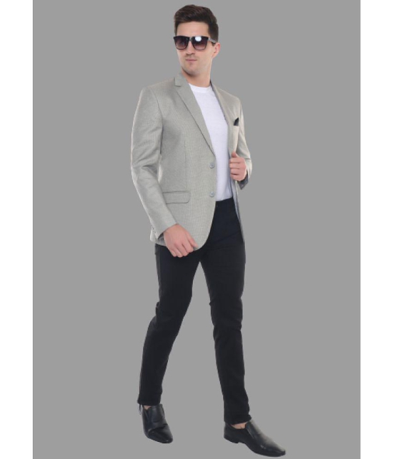 DKGF Fashion - Grey Polyester Regular Fit Men''s Blazer ( Pack of 1 ) - None