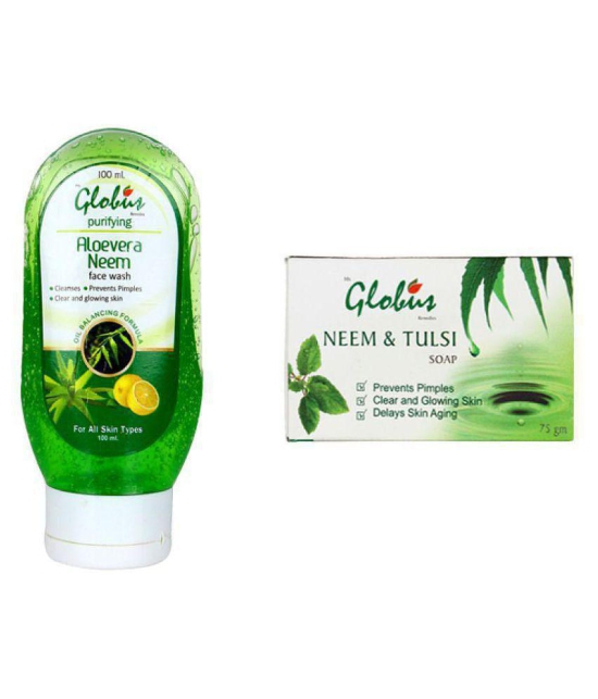 globus remedies Aloevera Face Wash + Neem Soap Face Wash 245 gm