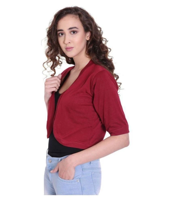 Affair Cotton Shrugs - Maroon - XL