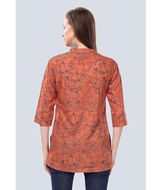 Meher Impex Rust Crepe Womens Tunic ( Pack of 1 ) - None