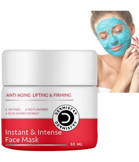 Dermistry Anti Aging Retinol & Blue Berry Extract Face Mask For Removes Fine Lines Wrinkles Puffiness Moisturizer Reverses Signs of Ageing Skin Repair Tightening Firming Brightening Lighteni