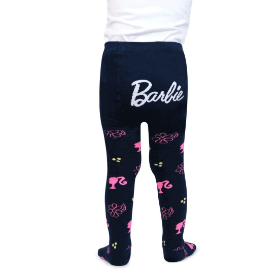 Barbie Cute Prints Knitted Tights For Baby Girls - Navy Pink Navy Pink 0-1 Years