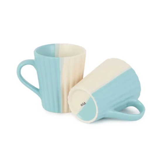 Dual Toned Ceramic Mug | Set of 2 Beige-Peach