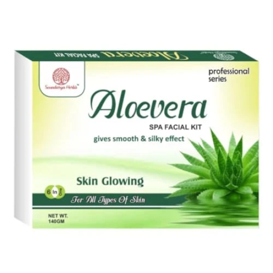 Soundarya Herbs Aloe Vera Facial Kit - 140g | Natural Skincare | Rejuvenating and Hydrating