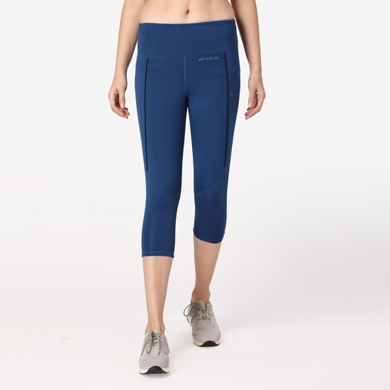 Women's Gym Capri - Blue Strong Blue XL