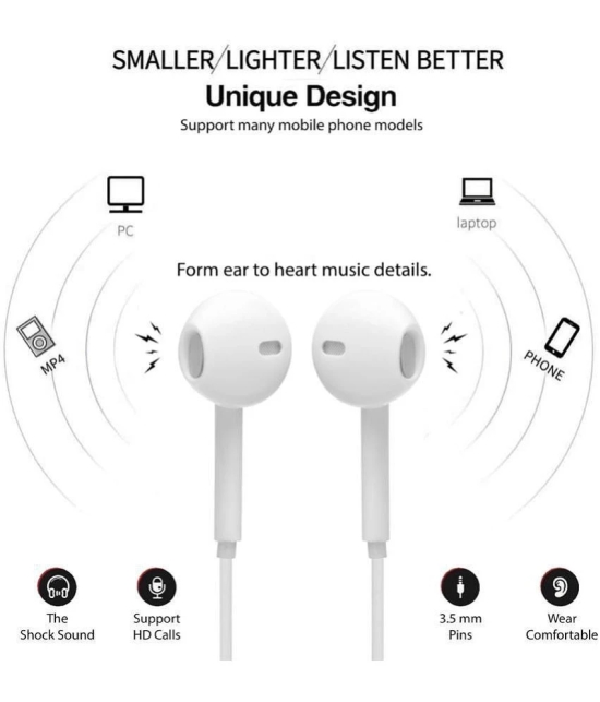 hitage Hp-331 3.5 mm Wired Earphone In Ear Comfortable In Ear Fit White