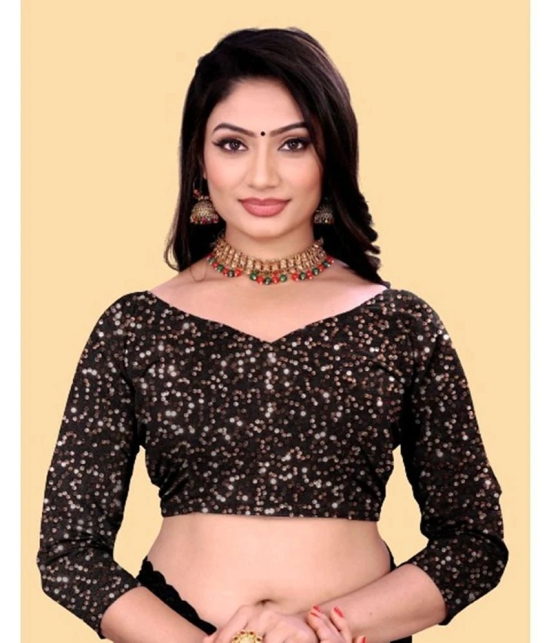 JULEE - Coffee Lycra Saree With Blouse Piece ( Pack of 1 ) - Coffee