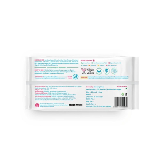 BabyChakra Bamboo Water Wipes